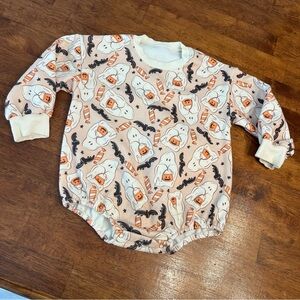 Adorable Ghost Print Kids One Piece sweatshirt bubble size 3T